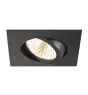 SLV New Tria 68 Faretti Aluminium Nero Piazza 8.3W 750lm 38D - 930 Luce Calda -  | Ritaglio 68mm - Miglior Resa Cromatica - Dimmerabile 