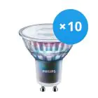 Confezione Multipack 10x Philips MASTER LED Spot ExpertColor GU10 PAR16 5.5W 375lm 25D - 930 Luce Calda | Miglior resa cromatica - Dimmerabile - Sostitutiva 50W